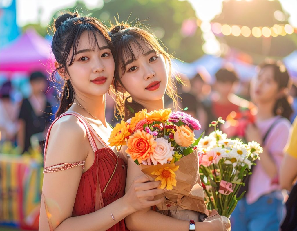 filles coréennes festival