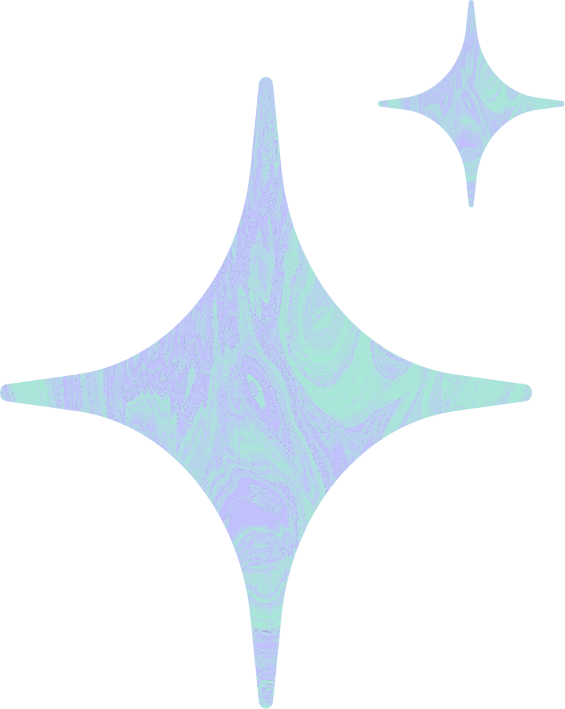 étoile texturées turquoise