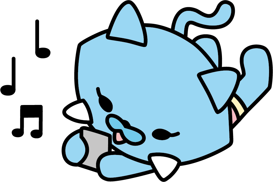 mascotte Seowoo sur son téléphone